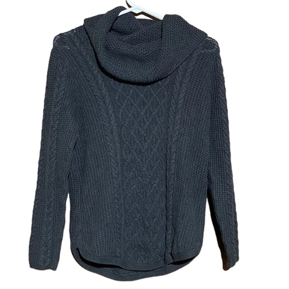 Jeanne Pierre Womens Gray Cowl Neck Chunky Knit Pullover Sweater Size Medium‎ - Picture 1 of 5